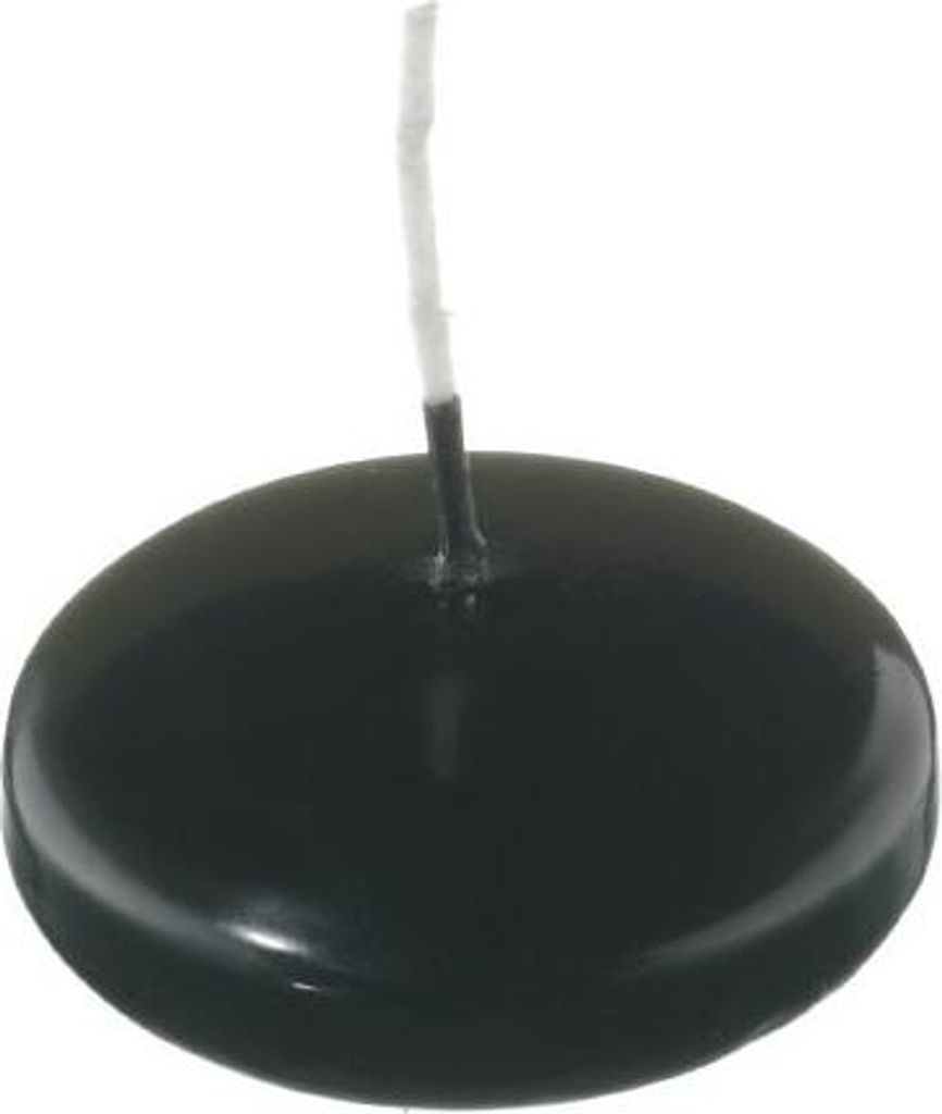 Schwimmkerzen Schwarz 26 x Ø 42 mm, 40 Stück