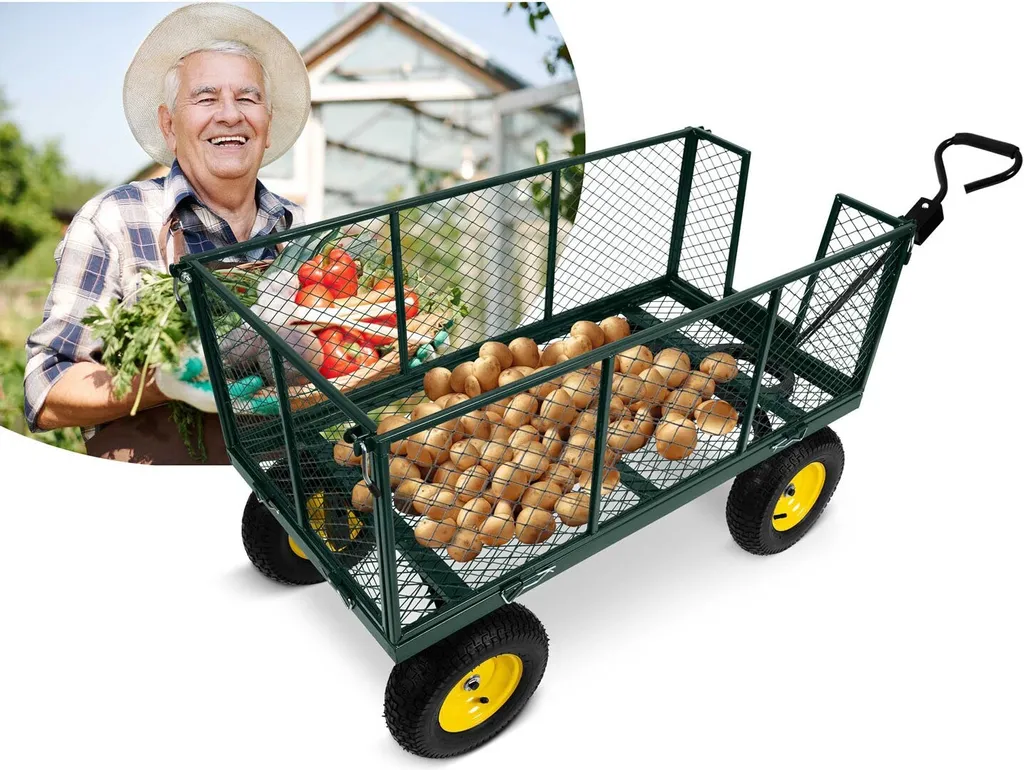 Chariot de jardin basculant pour vider les charges sans effort - 15