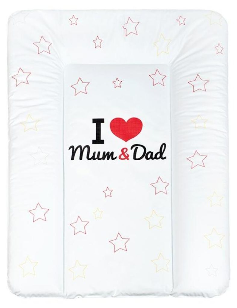 Přebalovací podložka měkká New Baby I love Mum and Dad bílá Obrázek produktu 
