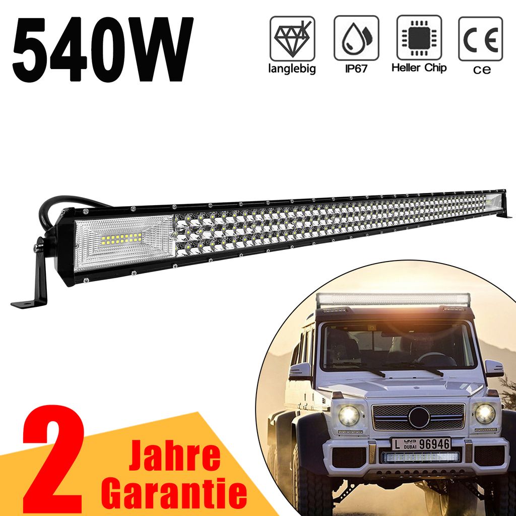 120W-288W LED Scheinwerfer Arbeitsscheinwerfer Offroad SUV Bagger Lichtbalken 