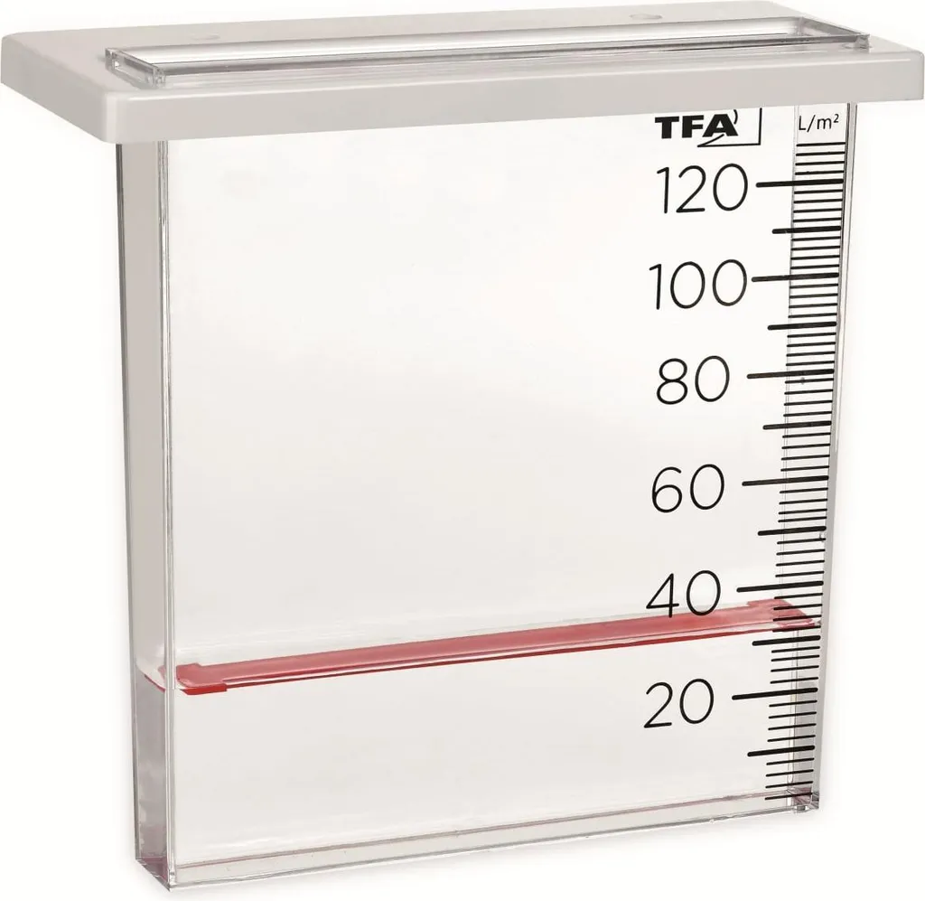 Pluviomètre TFA-Dostmann 47.1014 gradué 12 cm en plastique transparent