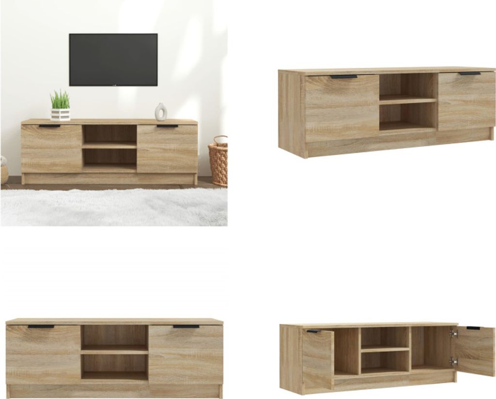 vidaXL TV Schrank Sonoma Eiche 102x35x36,5 cm Holzwerkstoff - TV-Schrank - TV-Schränke - TV-Möbel - TV-Ständer