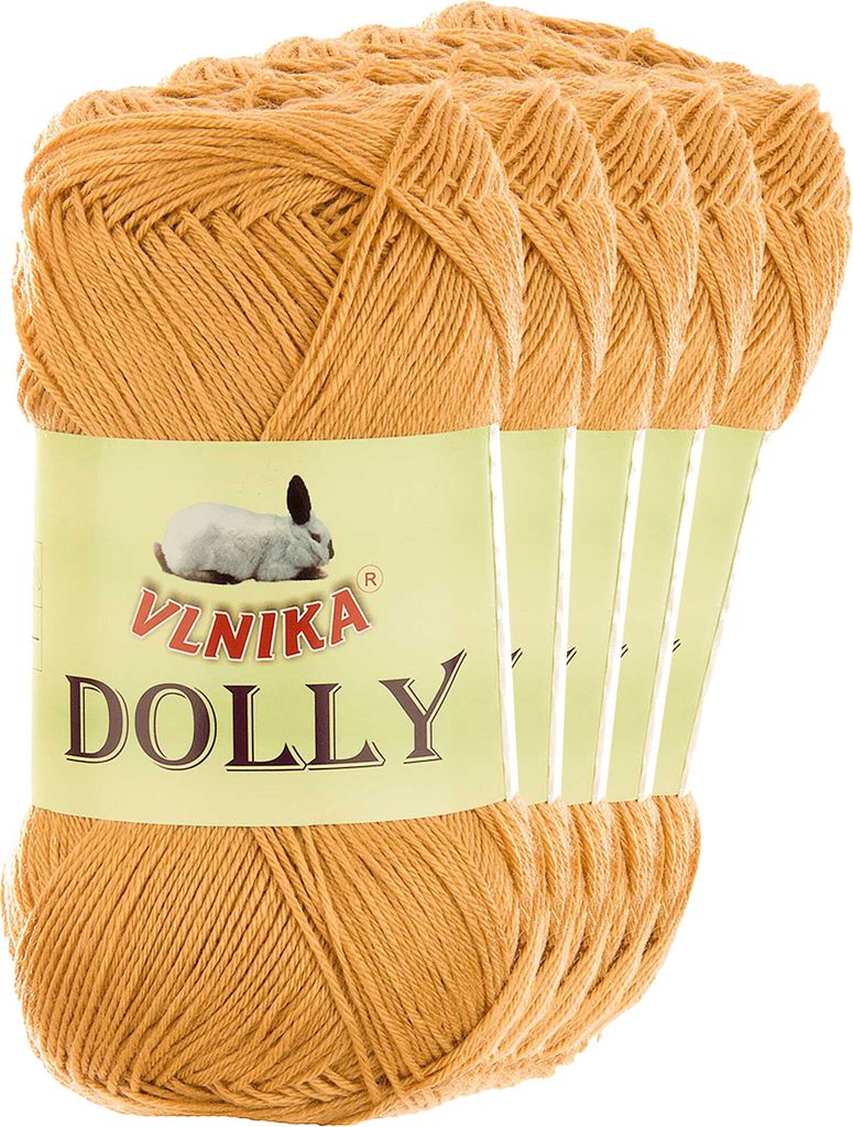 5 x 100g Strickgarn Dolly Uni Häkelgarn Handstrickgarn Wolle Farbwahl