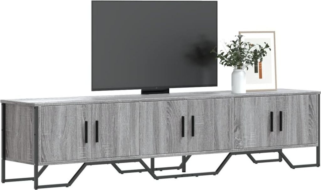 Design TV-Schrank Grau Sonoma 180x34x41 cm Holzwerkstoff, Produktbild 
