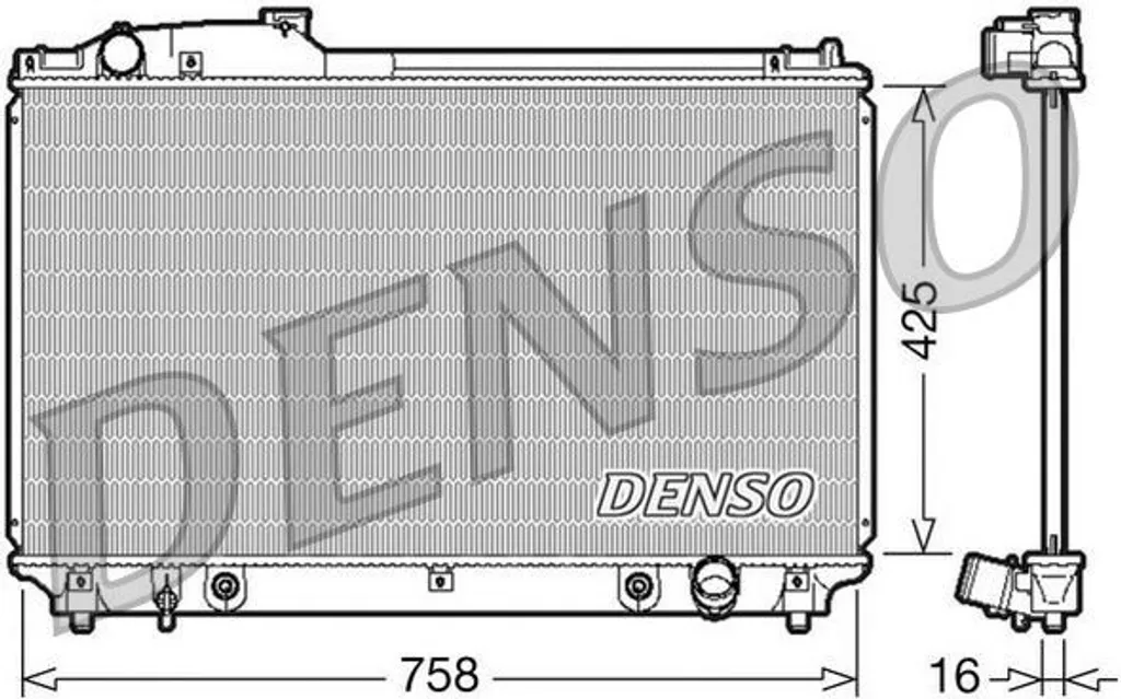 Radiateur DENSO DRM51003 pour LS F3 - Remplacement OE 1640050230 Fiable