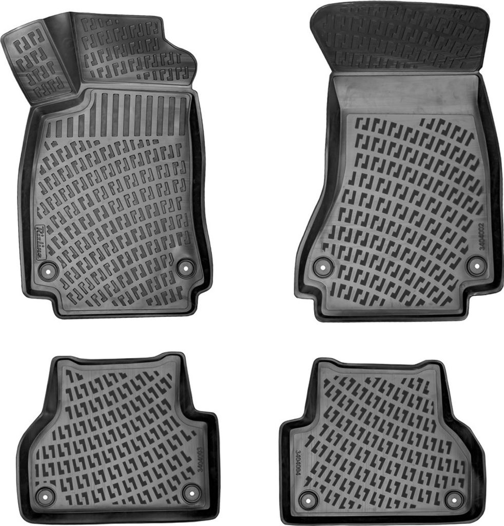 Rizline Kompatibel mit Mercedes-Benz GLK X 204 2008-2015 Gummimatten 3D Autofußmatten