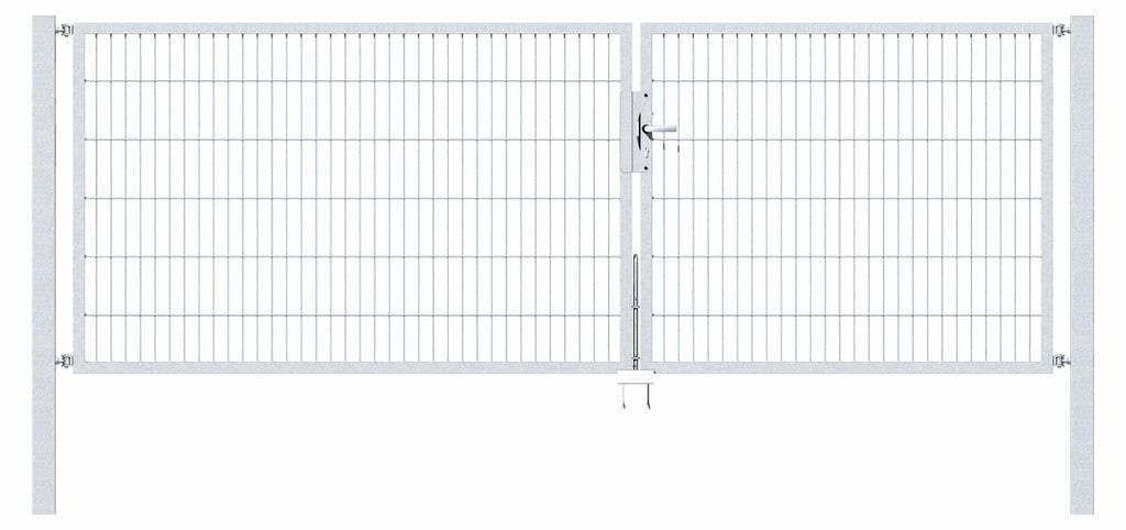 Alberts 647971 Cancello doppio Flexo con accessori, zincato Immagine del prodotto 