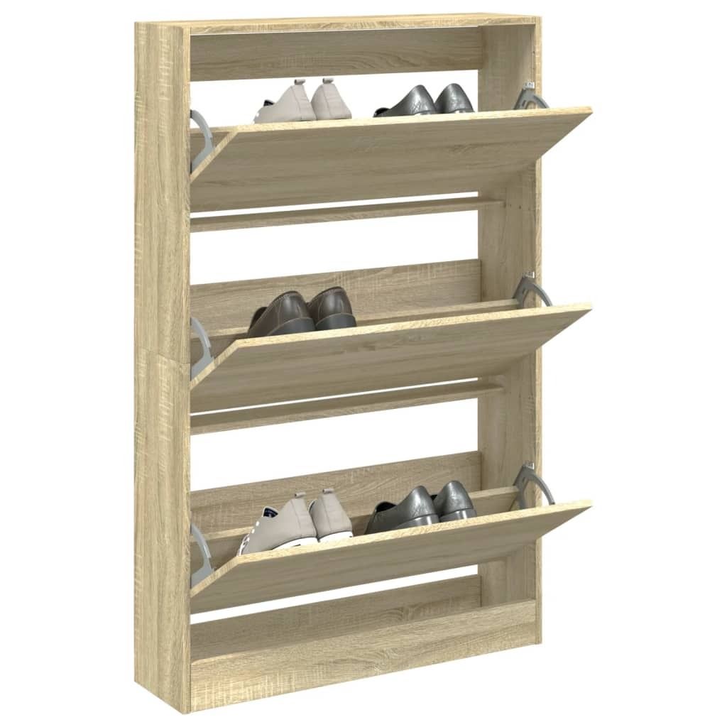 vidaXL Scarpiera rovere Sonoma 80x21x125,5 cm Materiale a Immagine del prodotto 