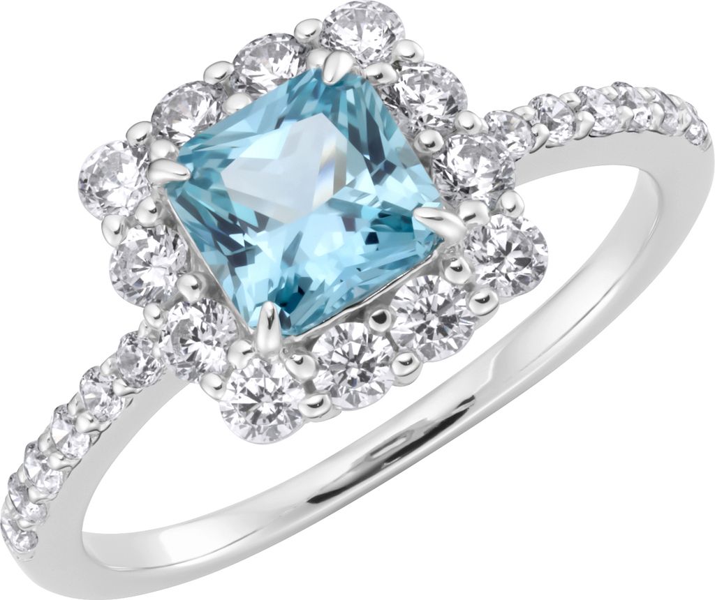 Ring Giorgio Martello Milano Ziersteine, Zirkonia weiß, Silber 925 Blau 60