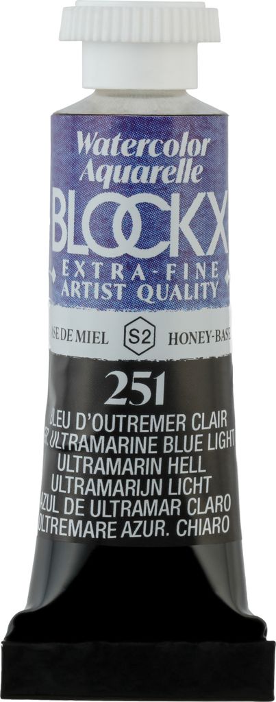 Blockx 3x Aquarellfarbe, Ultramarin hell Tube 5ml Ultramarinblau hell 43251BXC