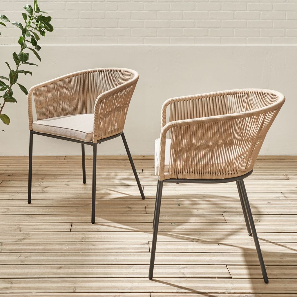 sweeek - 2er-Set Gartensessel aus verzinktem Stahl mit Produktbild 