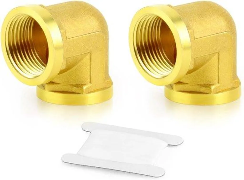 Coude en Laiton 90° Femelle 1/2 Pouce BSP pour Raccord Plomberie Gaz
