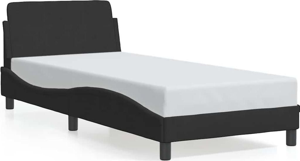 vidaXL Bettgestell mit Kopfteil "Dover" Schwarz 90x200 cm Samt
