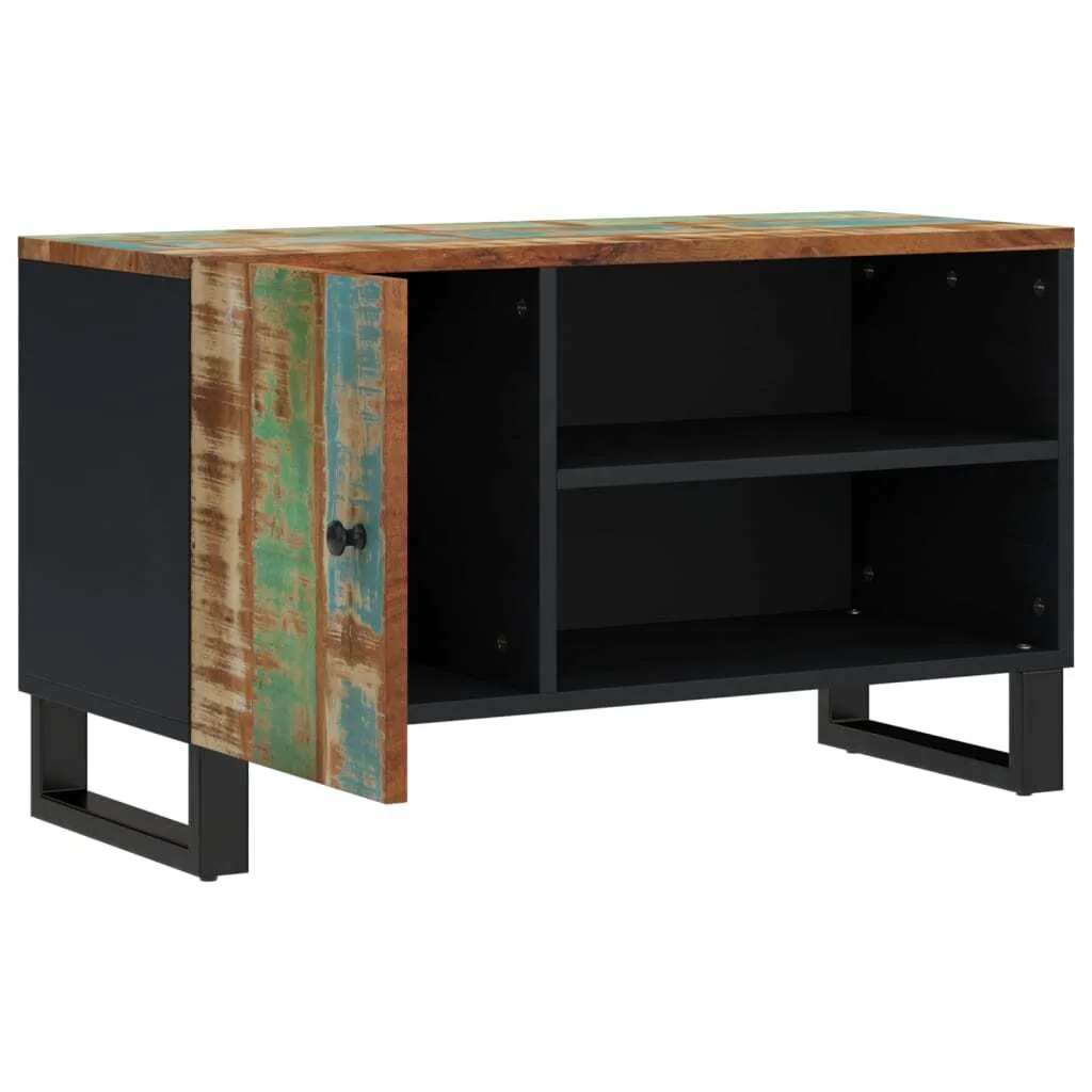 Mobile TV 80cm Legno Massello Recupero SYFAX™ - Stile Rustico Autentico