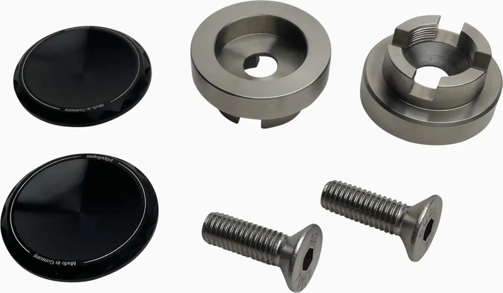 Extensions de barre Motogadget en alu CNC noir pour guidon de Kawasaki