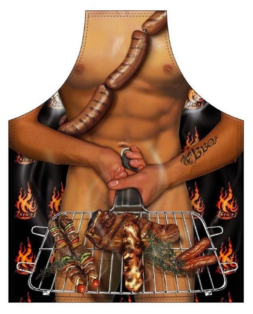 Witzige Grillschürze Heißes Würstchen – Lustiges Geschenk Produktbild 