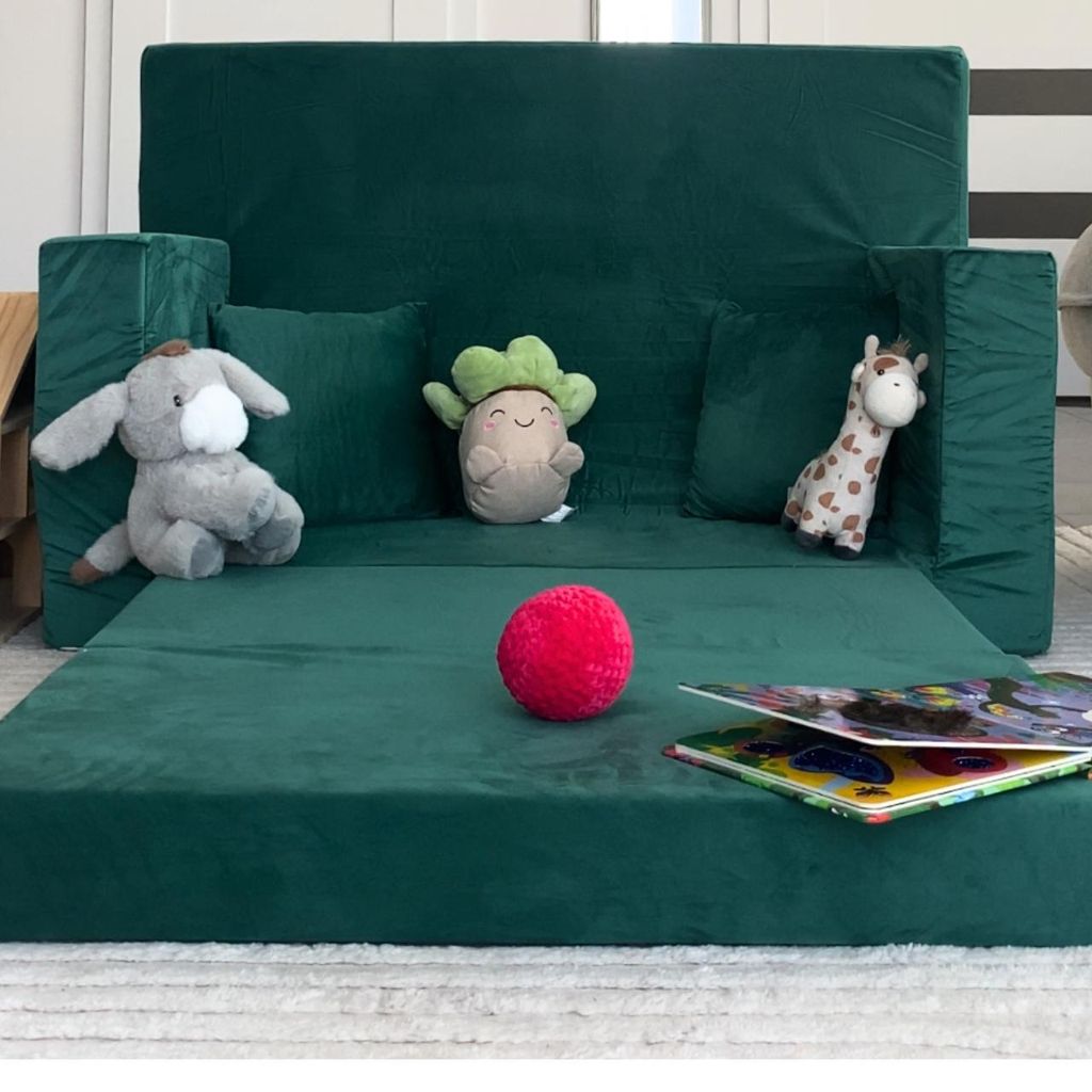 Divano letto per bambini in morbido peluche rosa - Leroy Merlin