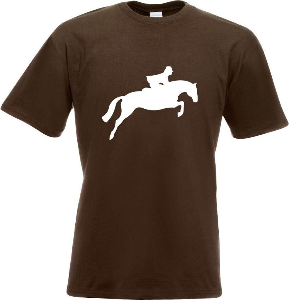 Kiwistar - T-Shirt - Chocolate - Springreiten - Jumping - Springen Motiv Bedruckt Funshirt Design Print - mit Motiv Bedruckt - Funshirt Design - Sp...