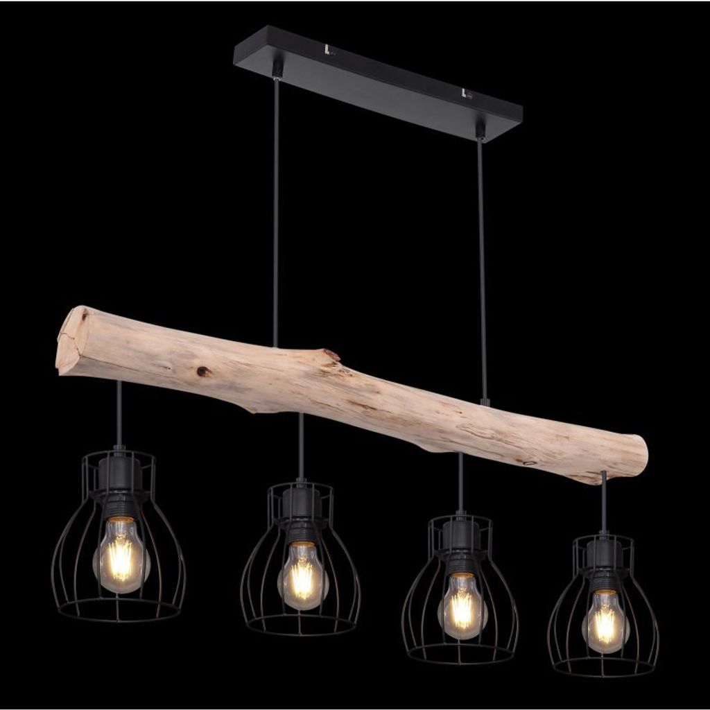Globo Lighting závěsné svítidlo kovové černé, 4x E27 Obrázek produktu 13