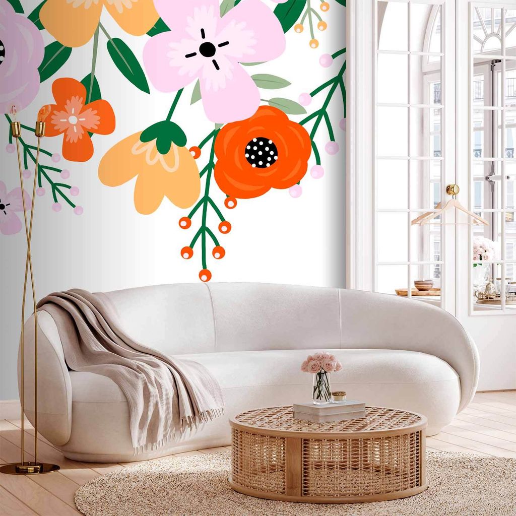 Vlies Fototapete - Colorful Bloom - First Variant 450x315 cm Blumen b-A-0915-a-b