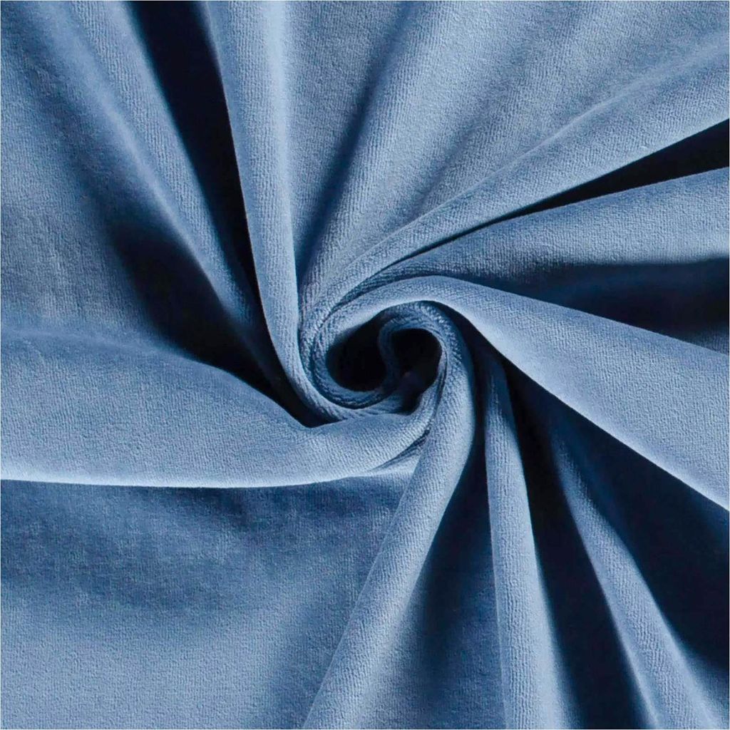 Nicky-Stoff Velour Nicky uni Zuschnitt ab 50 x 150cm Velourstoff Baumwolle Farbwahl