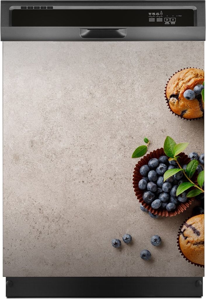 Magnete Dekorative 60x70 cm Küche Magnetmatte Spülmaschine - Blaubeere Muffins
