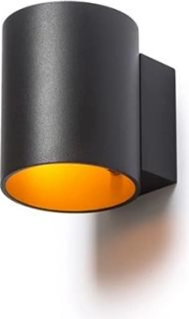 Lampada Parete Cilindrica TUBE W Nero/Oro G9 5W LED - Illuminazione Interni