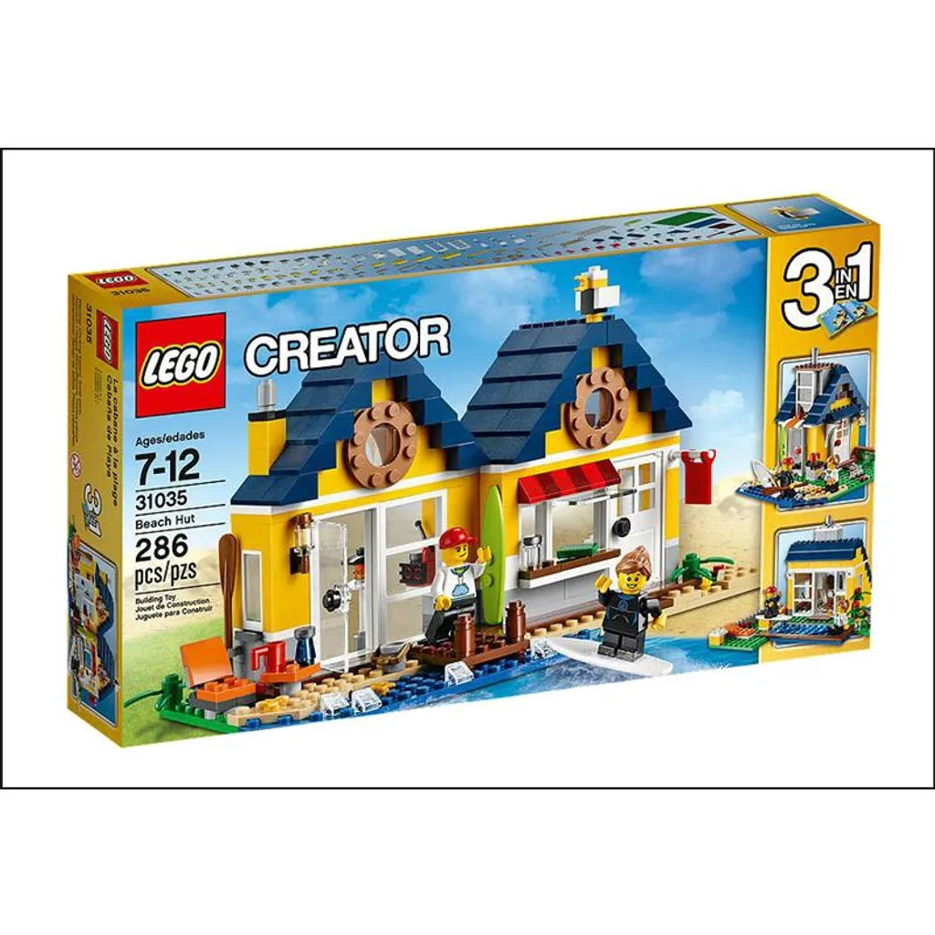 Cabane de Plage Lego Creator 3-en-1 : 286 Pièces et 3 Modèles à Créer