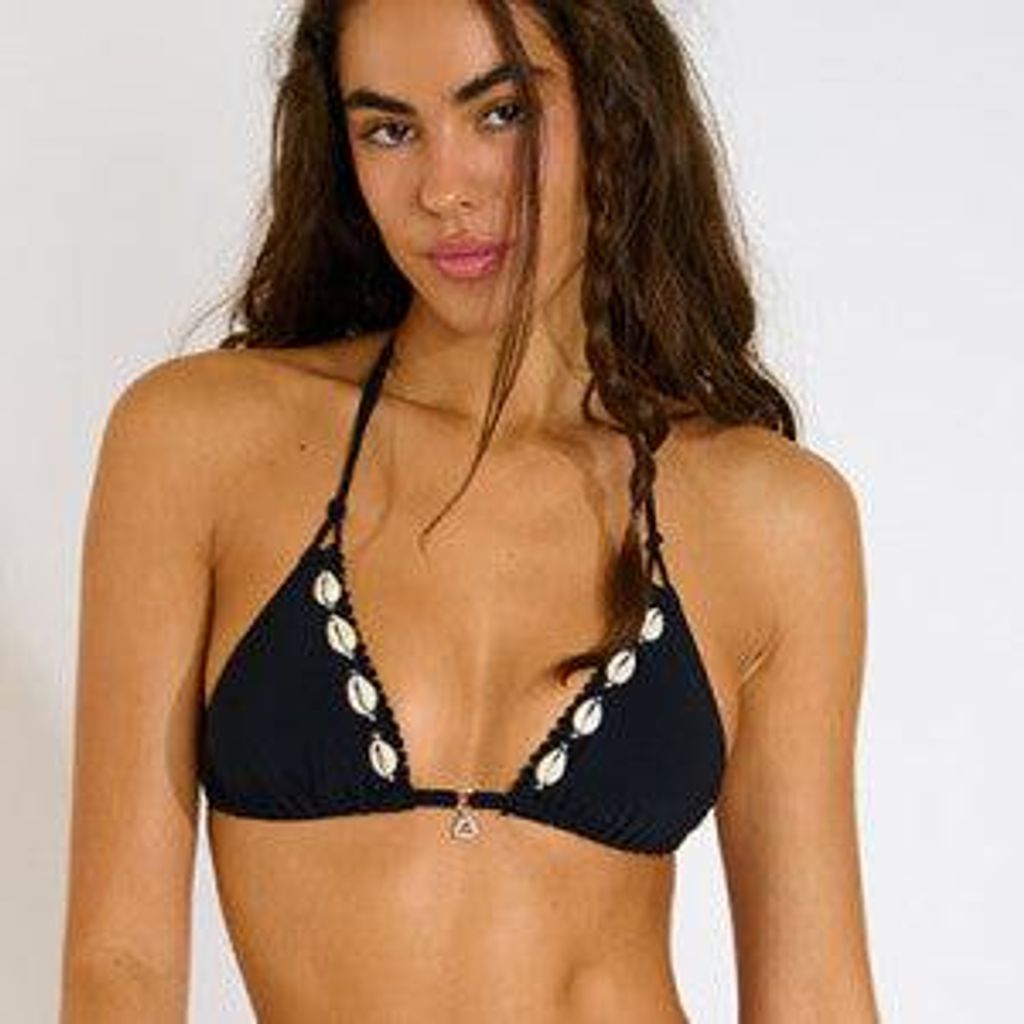 Banana Moon Brazilian Bikini Top Yero Zwart - größe 38