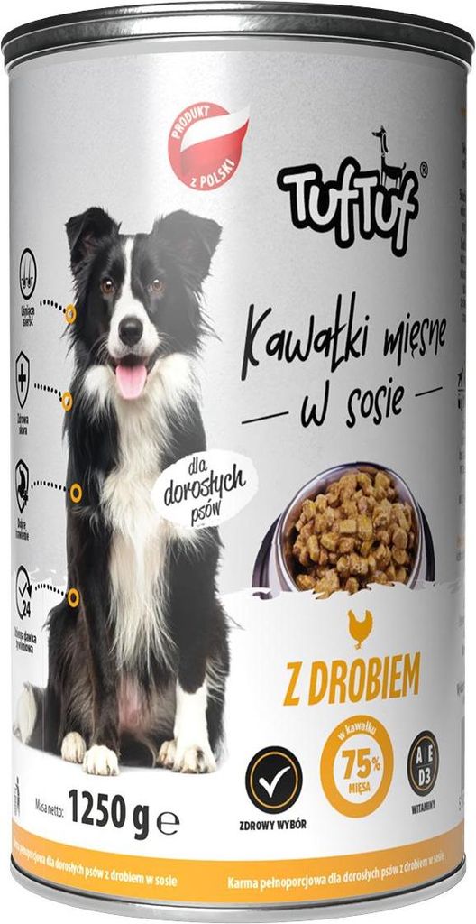 TUF TUF Meaty chunks with poultry - Nassfutter für Hunde - 1250g