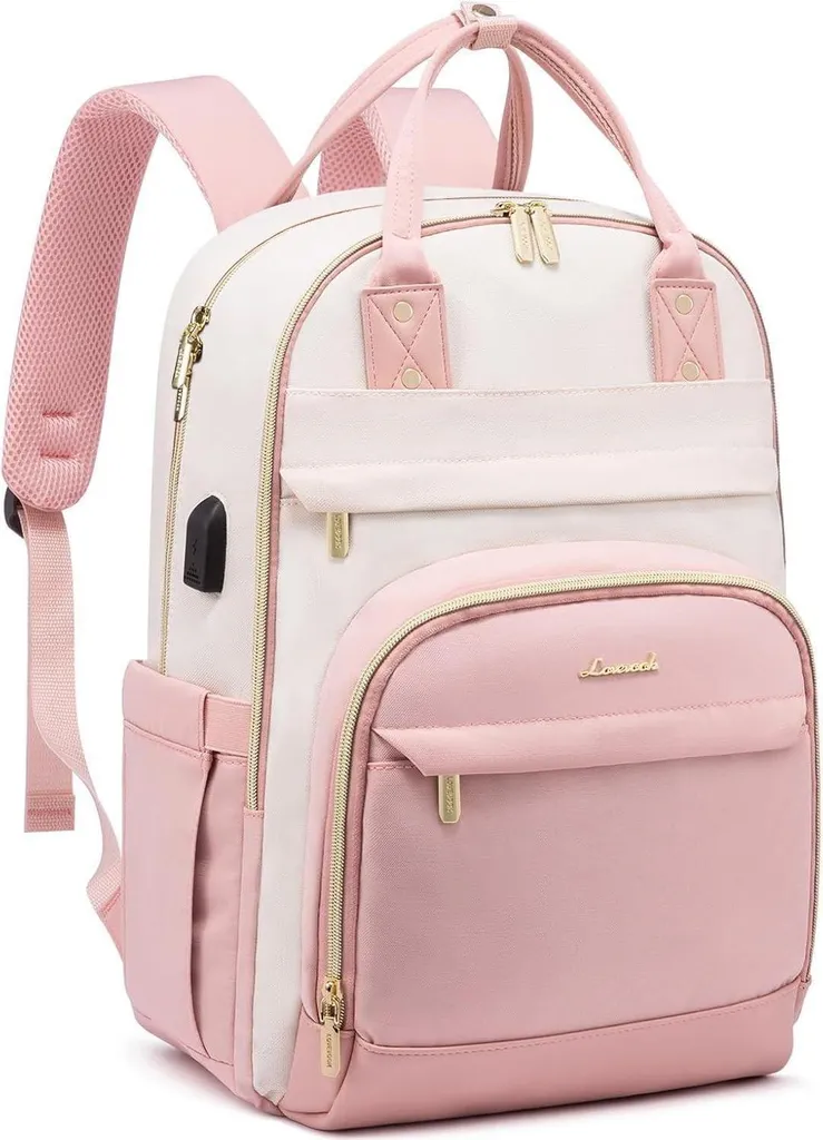 Sac à dos scolaire pour Femme avec compartiment PC 15.6 pouces Léger