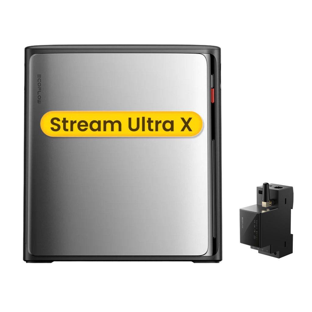 EcoFlow STREAM Ultra X 3,84 kWh Speicher für Balkonkraftwerk mit EcoFlow Stream Smart Meter, 4 MPPT (0% MwSt)