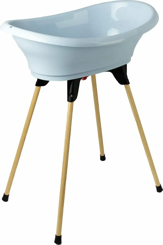 Baignoire ThermoBaby bleue anti-glisse pour éviter les pleurs au bain