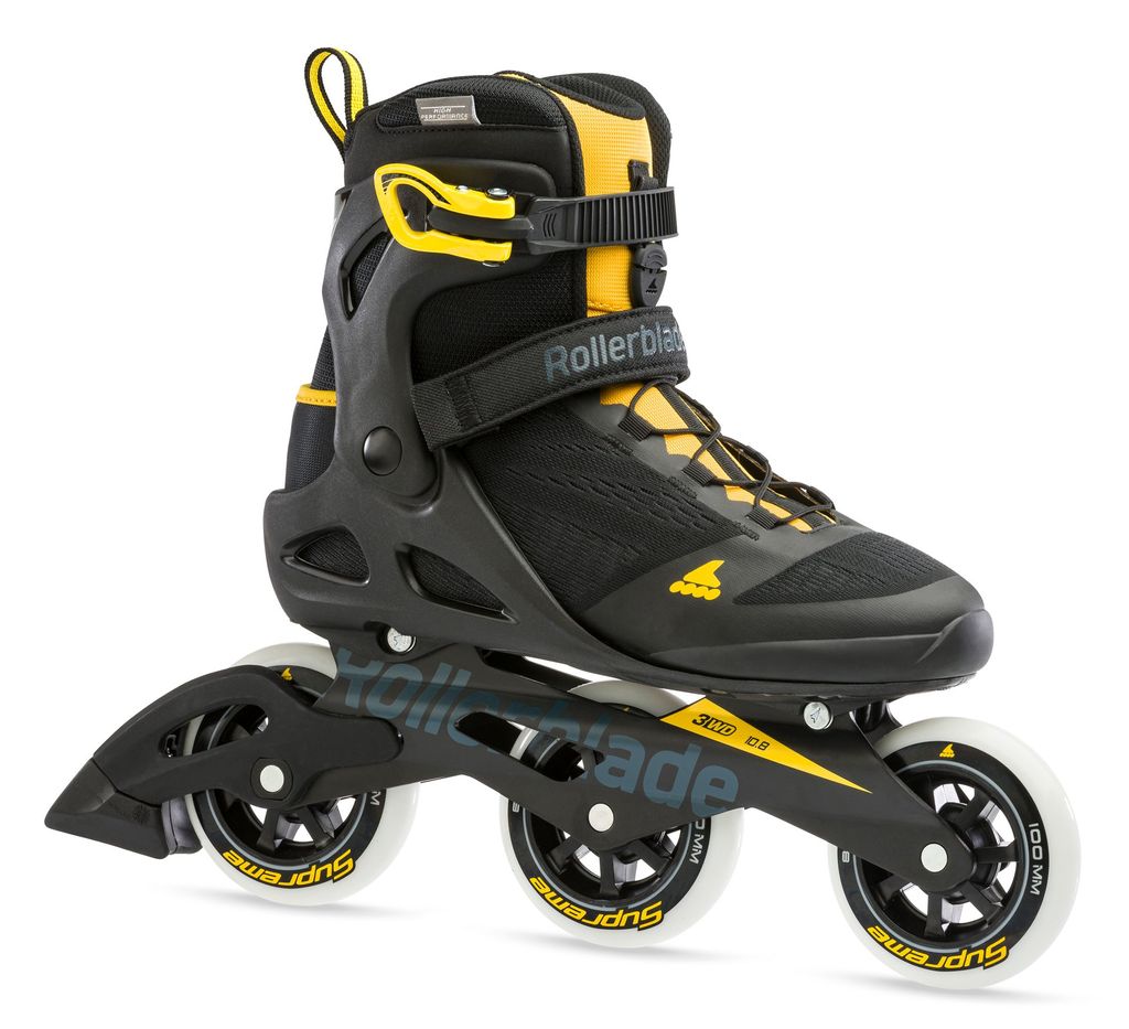 Rollerblade Inline-skates Macroblade 100 3WD (Schwarz/Safran Gelb) Inliner Roller-Skate 44,5