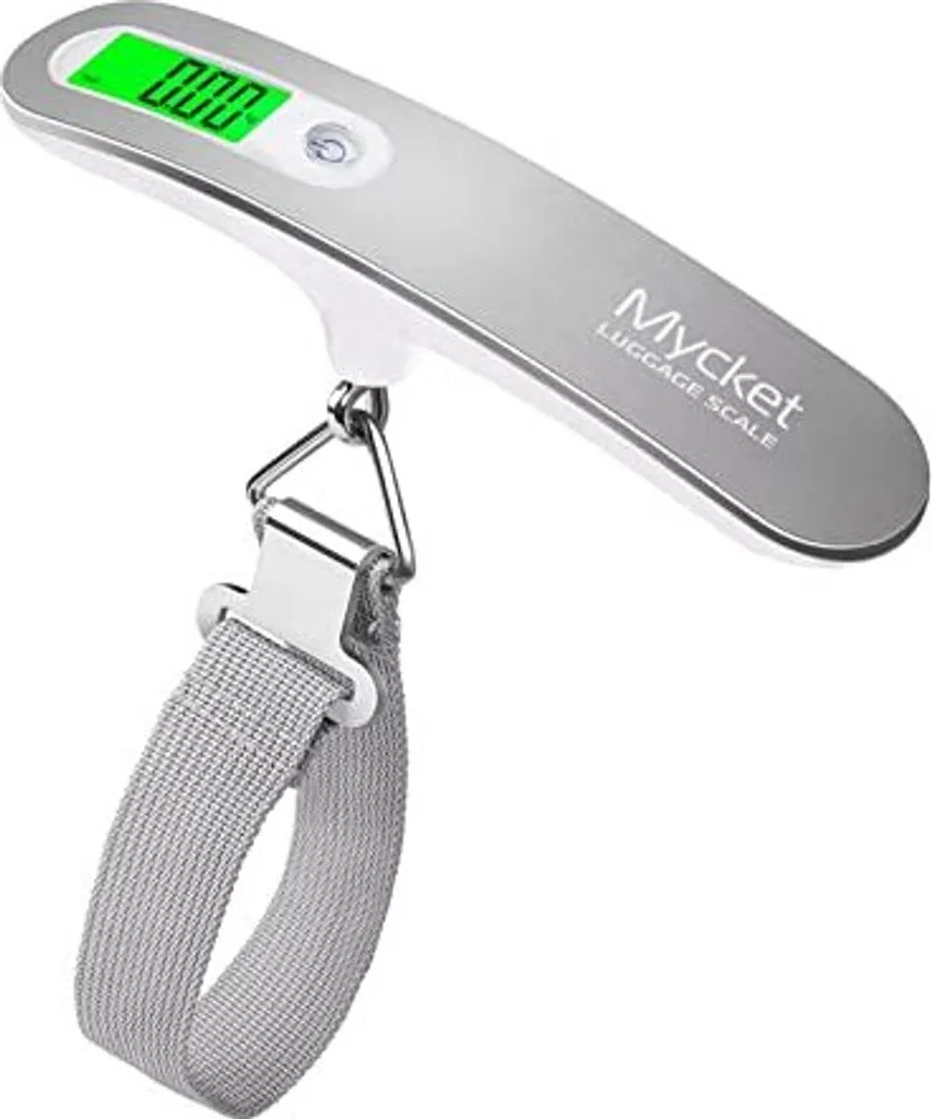 Bilancia Pesa Valigie MyCket Argento 50kg - Precisione per Viaggi Senza Stress