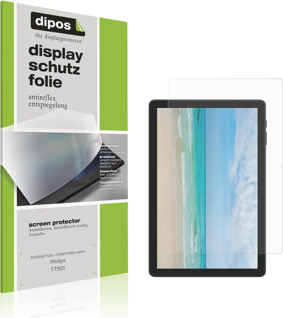 2x Pellicola Protettiva Philips T7305 - Protezione Schermo Antiriflesso dipos