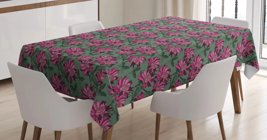 Tovaglia da Esterno ABAKUHAUS 140x240 - Impermeabile Floreale