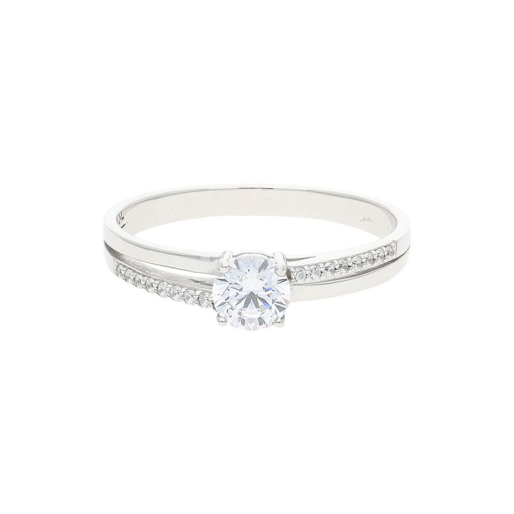 JuwelmaLux Ring 333 Weißgold mit Zirkonia JL39-07-0393 52