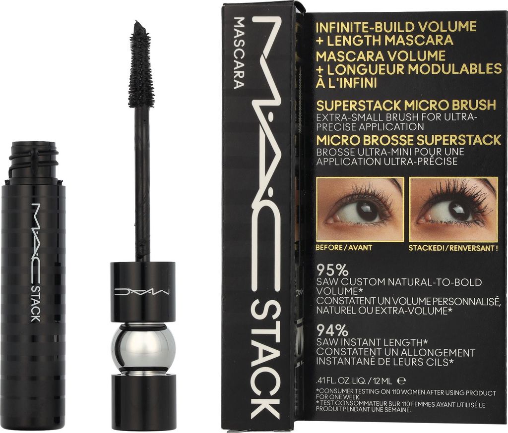 MAC Stack Micro Mascara Black 12 ml Produktbild 