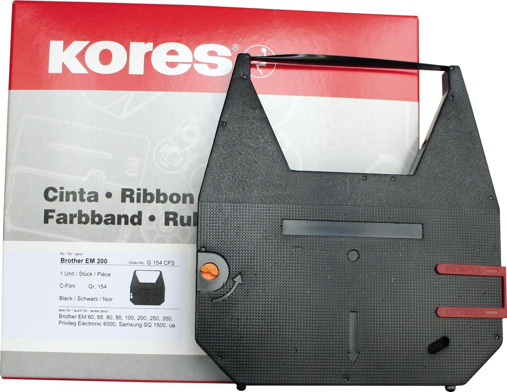 Kores Farbband fr brother EM200, Carbon, schwarz Produktbild 