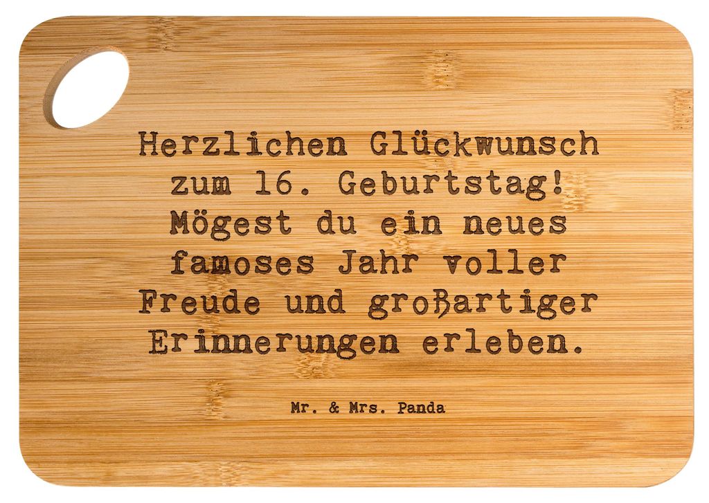 Mr. & Mrs. Panda Holzbrett Spruch 16. Geburtstag - Produktbild 