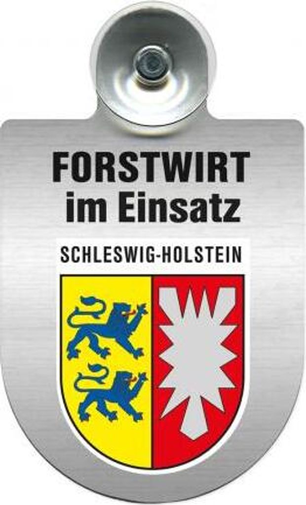 Einsatzschild für Windschutzscheibe incl. Saugnapf - Forstwirt im Einsatz - 309468 Color - Region Schleswig-Holstein