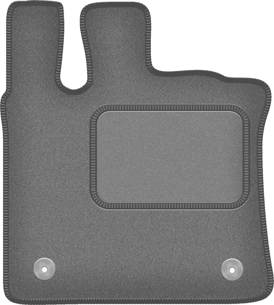 Tappetino conducente in velluto grafite compatibile con Renault Captur II (2020-, crossover) – con fissaggi – su misura