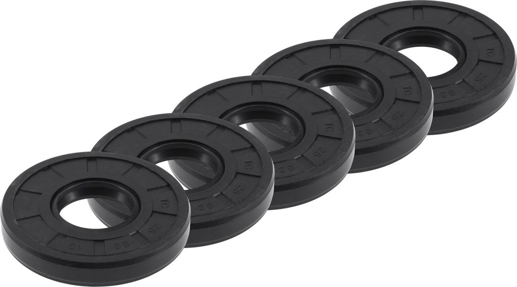 Universal Oil Seal TC Doppellippe W Stahlfeder Dichtungsring Rotierende Wellendichtung 25x62x10mm Hochdruck-NBR-Gummi Schwarz 5 Stück