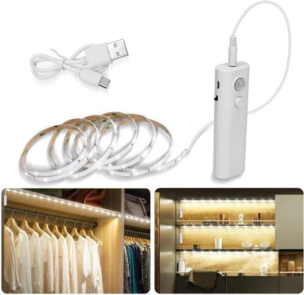 Bande LED détection de mouvement 2m pour sécuriser escalier et couloir