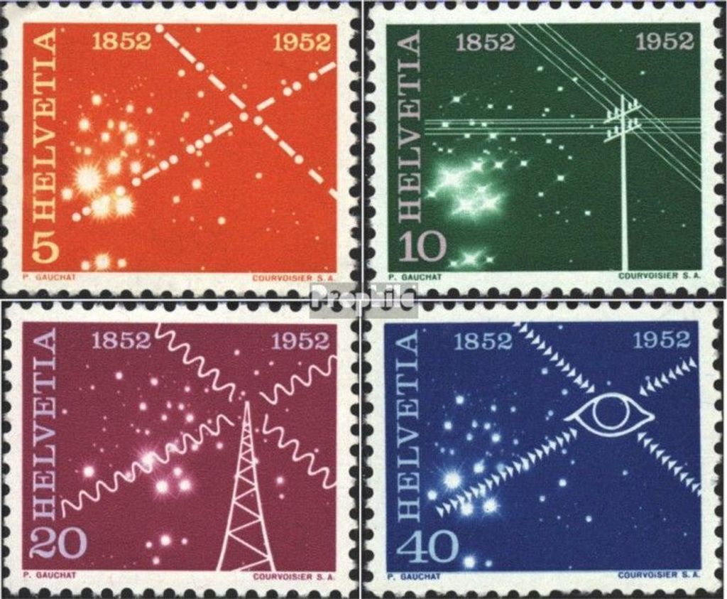 Briefmarken Schweiz 1952 Mi 566-569 (kompl.Ausg.) gestempelt Nachrichtenwesen