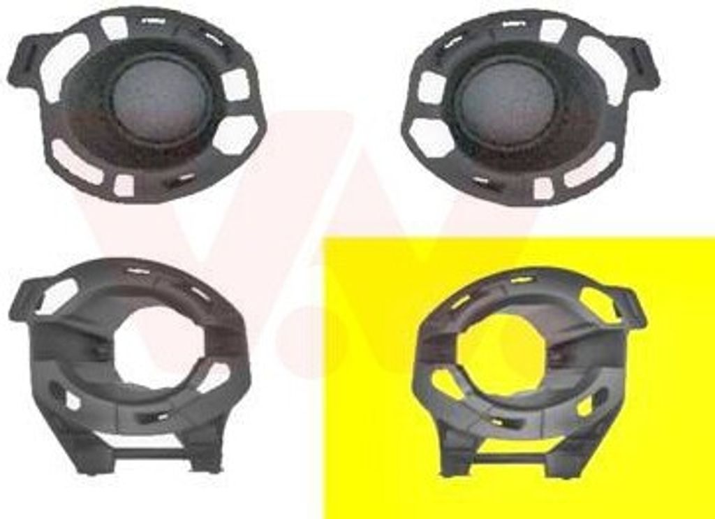 VAN WEZEL Lüftungsgitter Grill Stoßfänger für RENAULT Clio III Schrägheck (BR0/1, CR0/1) mit Loch/Löchern für Nebellampen