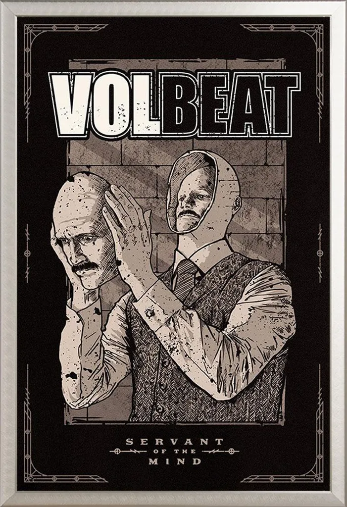 Cadre photo alu avec affiche Volbeat Servant of the Mind déco murale