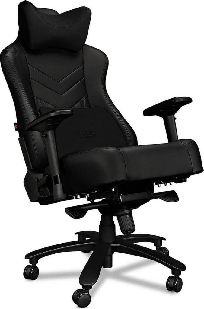 YUMISU Gaming Stuhl 2053 Verstärkte Stahlkonstruktion Höhenverstellbar bis 150kg Belastbar Rückenlehne und Sitz aus Kaltschaum SCHWARZ Kunstleder