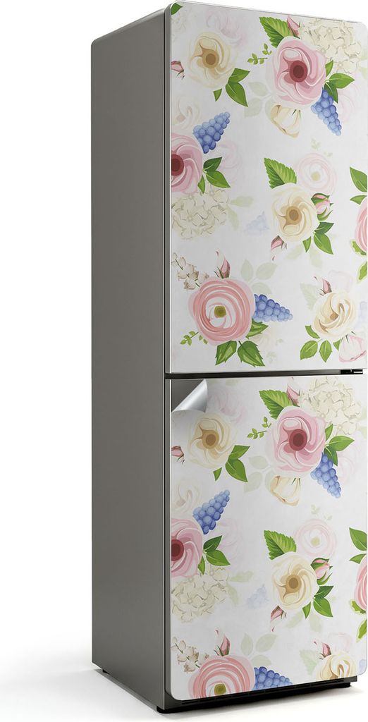 Vertikale Streifen in Aquarell – Kühlschrank Aufkleber – Klebefolie Kühlschrank – Kühlschrank Dekor – Kühlschrankfolie selbstklebend ...